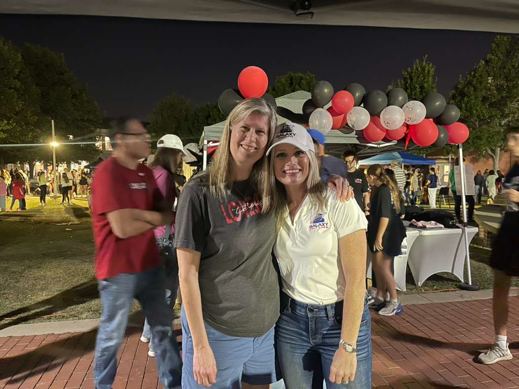 Candace from Galaxy Golf Cars at the Leopard Friday 2025 community event in Lovejoy Texas, celebrating local spirit and connection.
