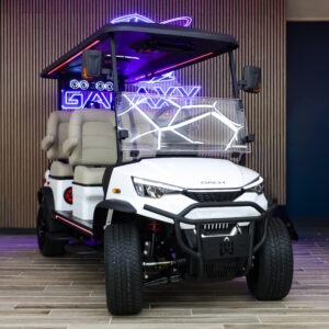 2026 DACH Apollo Gen 2 white electric golf cart with beige seats