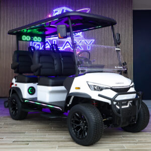 2026 DACH Apollo Gen 2 white electric golf cart with black seats