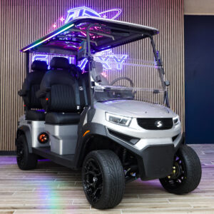 2027 SIVO Edge 4 Seater Forward-Facing silver electric golf cart