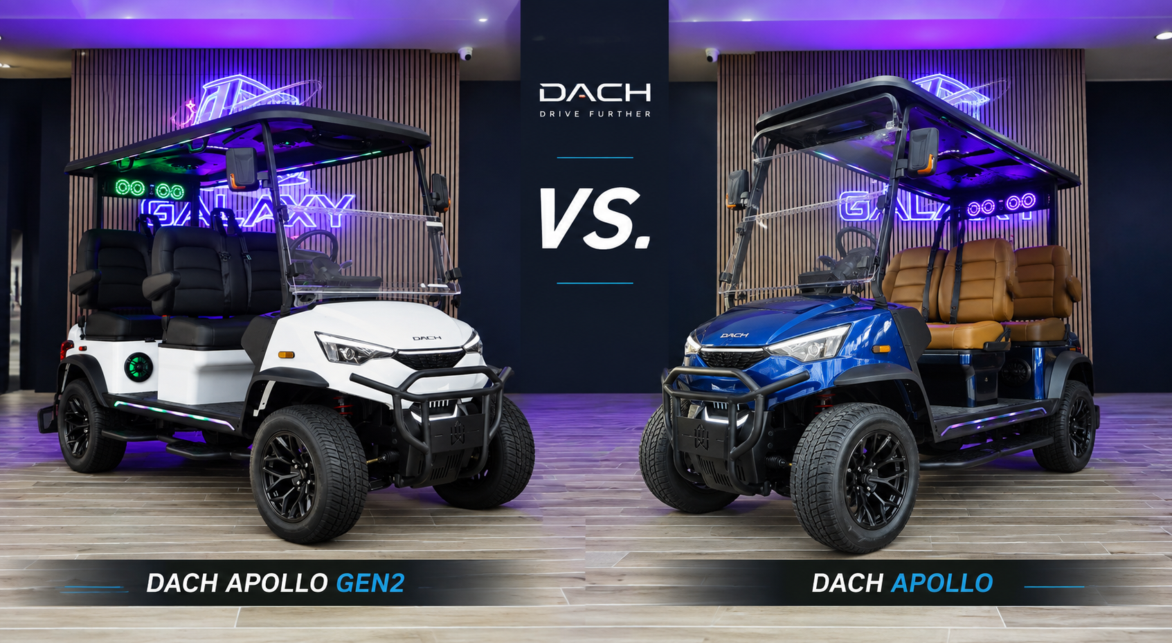 DACH Apollo Gen2 vs DACH Apollo golf cart comparison