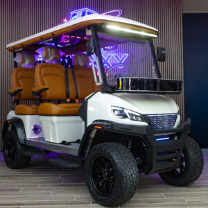 2026 Aston Martin Morning Frost Pearl Conquest Carts Model S40L (Peanut Butter Seats)